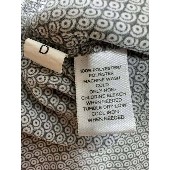 Ann Taylor Loft Top Sz S Gray Bell Sleeve Lightweight Popover Blouse - Picture 6 of 8